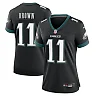 Zennovawear Women's Philadelphia Eagles A.J. Brown Black Alternate Game Jersey