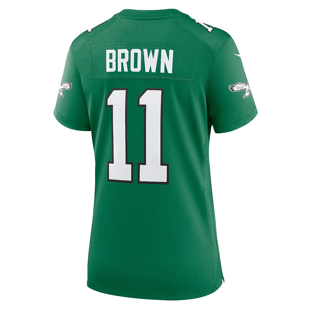 Zennovawear Women's Philadelphia Eagles A.J. Brown Kelly Green Player Jersey