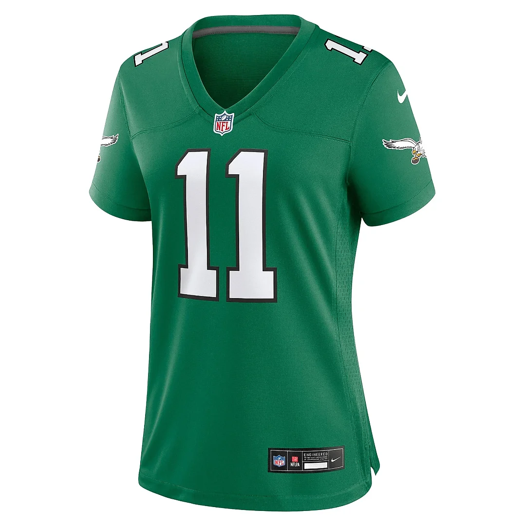 Zennovawear Women's Philadelphia Eagles A.J. Brown Kelly Green Player Jersey