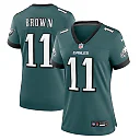 Zennovawear Women's Philadelphia Eagles A.J. Brown Midnight Green Team Game Jersey