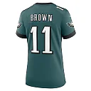 Zennovawear Women's Philadelphia Eagles A.J. Brown Midnight Green Team Game Jersey