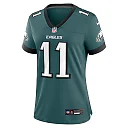 Zennovawear Women's Philadelphia Eagles A.J. Brown Midnight Green Team Game Jersey