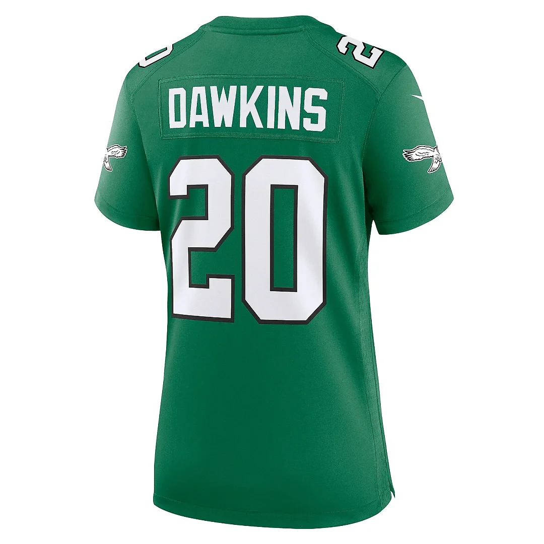Zennovawear Women's Philadelphia Eagles Brian Dawkins Kelly Green Alternate Game Jersey