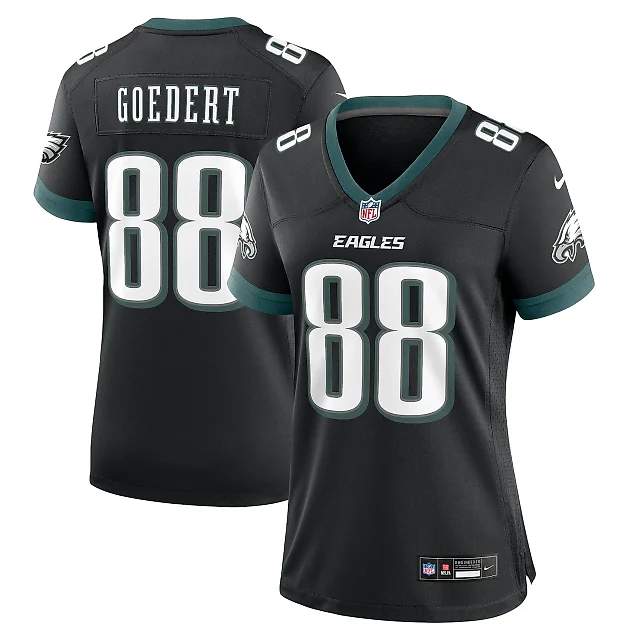 Zennovawear Women's Philadelphia Eagles Dallas Goedert Black Alternate Game Jersey