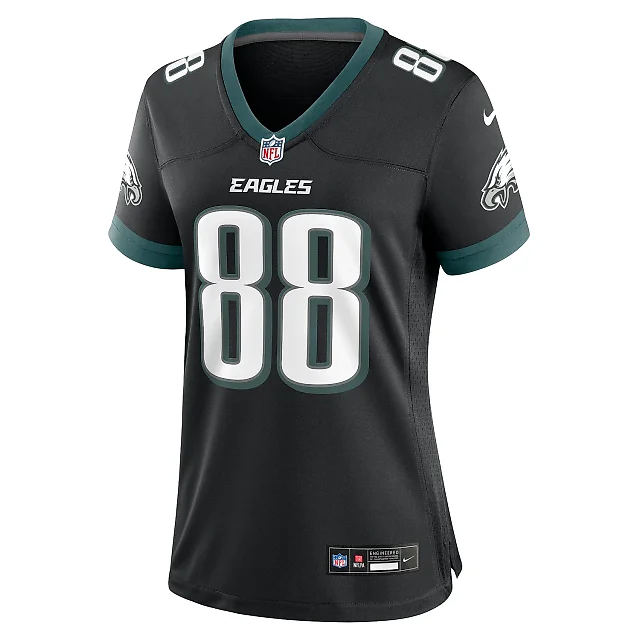 Zennovawear Women's Philadelphia Eagles Dallas Goedert Black Alternate Game Jersey