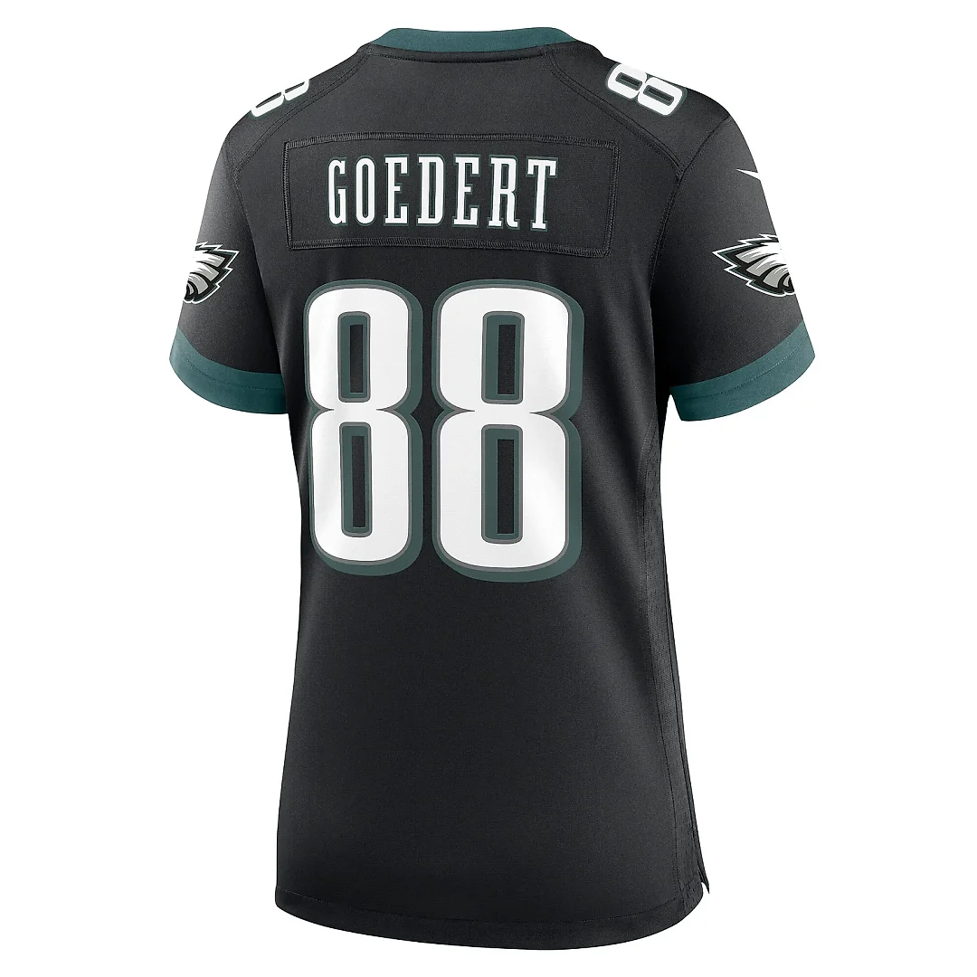 Zennovawear Women's Philadelphia Eagles Dallas Goedert Black Alternate Game Jersey