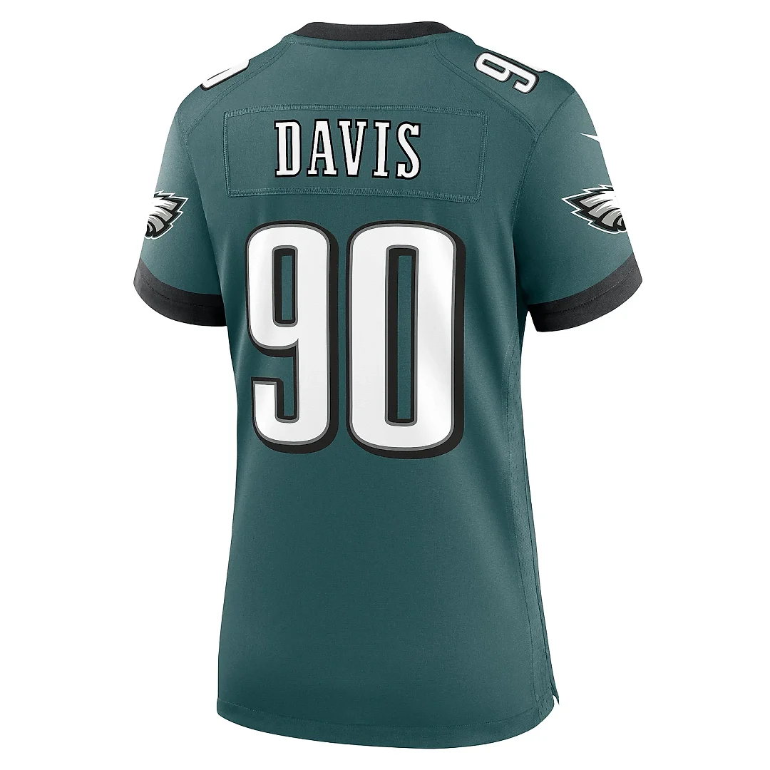 Zennovawear Women's Philadelphia Eagles Davis Midnight Green Team Game Jersey