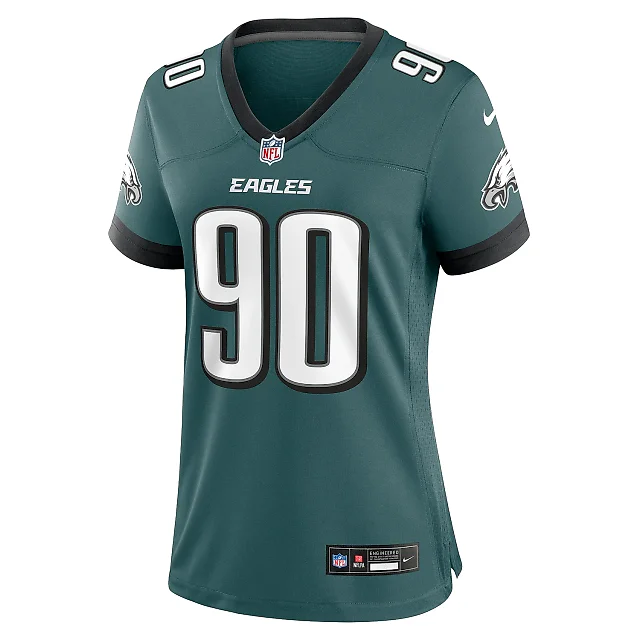 Zennovawear Women's Philadelphia Eagles Davis Midnight Green Team Game Jersey