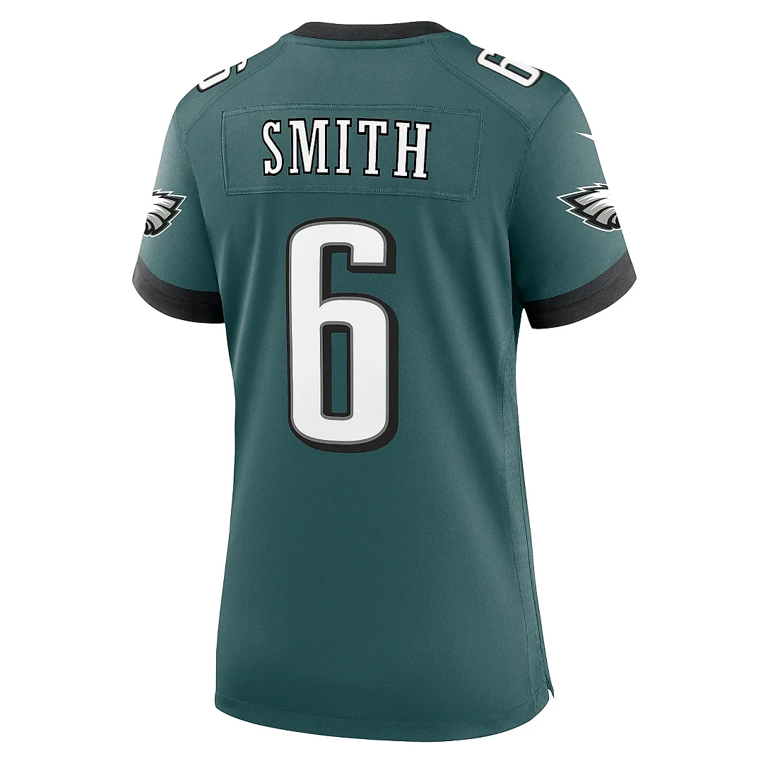 Zennovawear Women's Philadelphia Eagles DeVonta Smith Midnight Green Team Game Jersey
