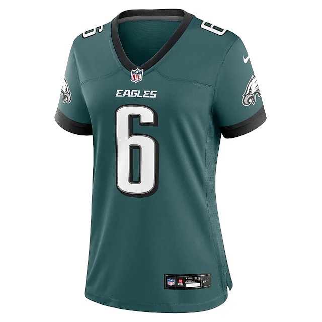 Zennovawear Women's Philadelphia Eagles DeVonta Smith Midnight Green Team Game Jersey