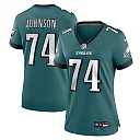 Zennovawear Women's Philadelphia Eagles Fred Johnson Midnight Green Team Game Jersey