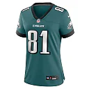 Zennovawear Women's Philadelphia Eagles Grant Calcaterra Midnight Green Team Game Jersey