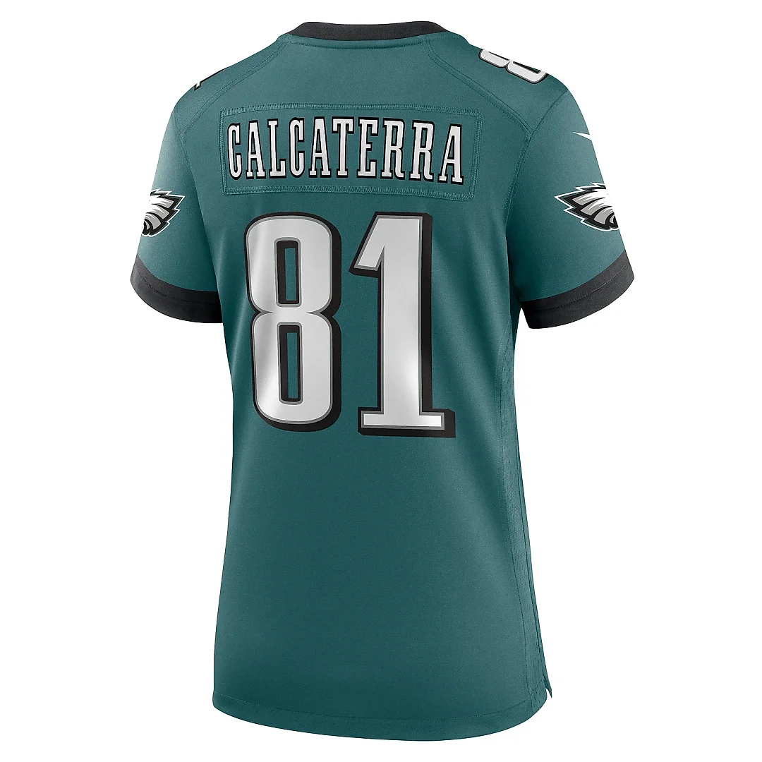 Zennovawear Women's Philadelphia Eagles Grant Calcaterra Midnight Green Team Game Jersey