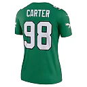 Zennovawear Women's Philadelphia Eagles Jalen Carter Kelly Green Alternate Legend Player Performance Top
