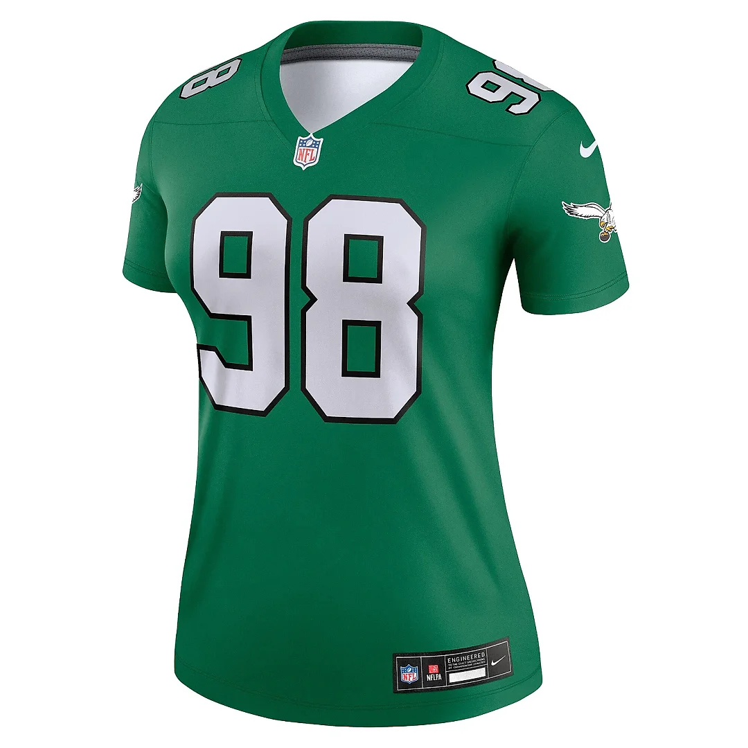 Zennovawear Women's Philadelphia Eagles Jalen Carter Kelly Green Alternate Legend Player Performance Top
