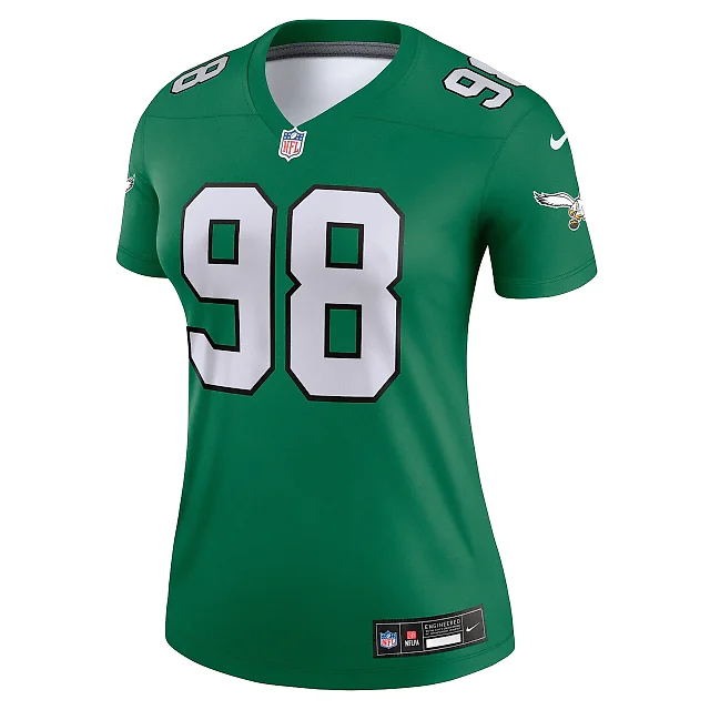 Zennovawear Women's Philadelphia Eagles Jalen Carter Kelly Green Alternate Legend Player Performance Top
