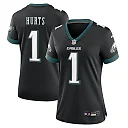 Zennovawear Women's Philadelphia Eagles Jalen Hurts Black Alternate Game Jersey