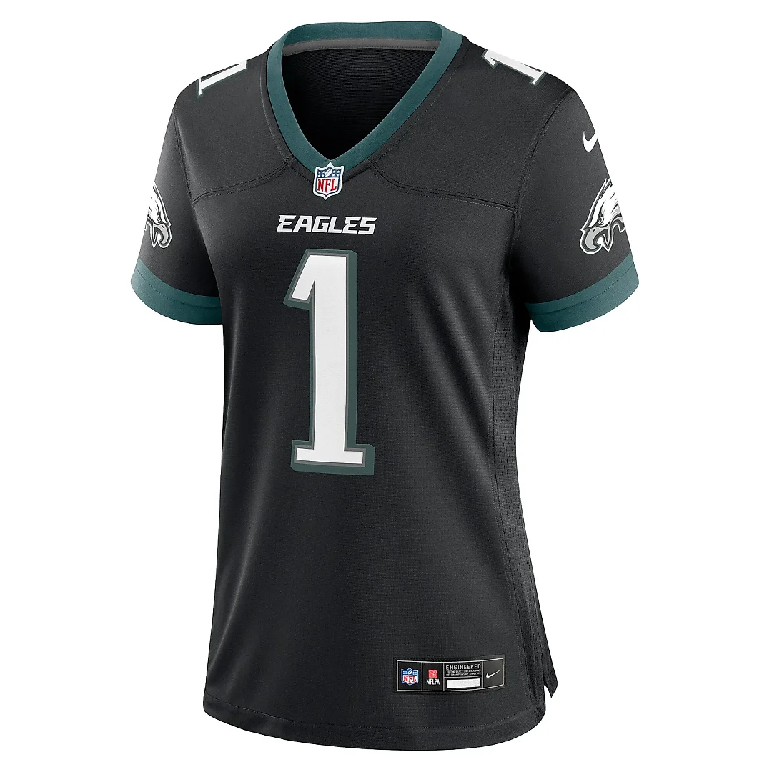Zennovawear Women's Philadelphia Eagles Jalen Hurts Black Alternate Game Jersey