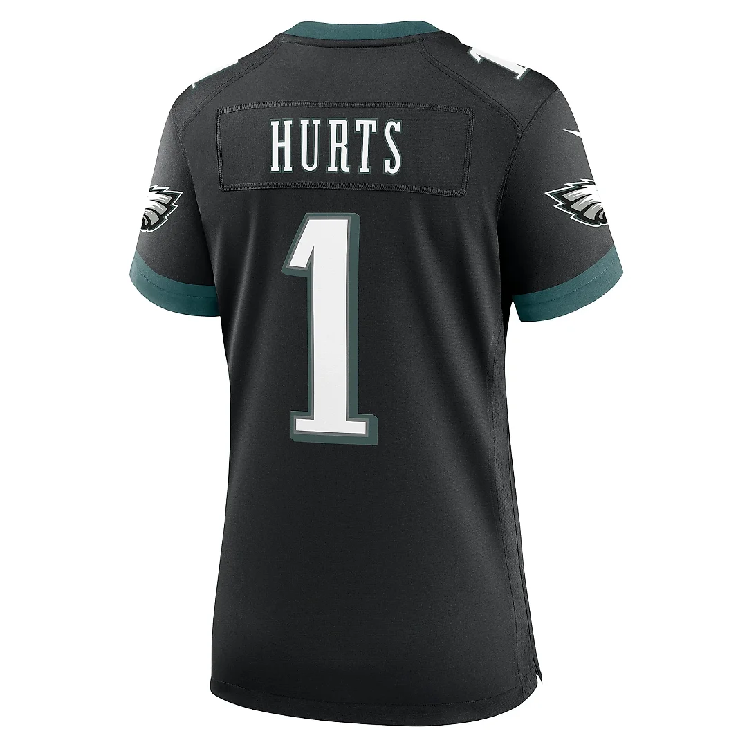 Zennovawear Women's Philadelphia Eagles Jalen Hurts Black Alternate Game Jersey