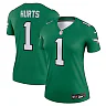 Zennovawear Women's Philadelphia Eagles Jalen Hurts Kelly Green Alternate Legend Player Performance Top