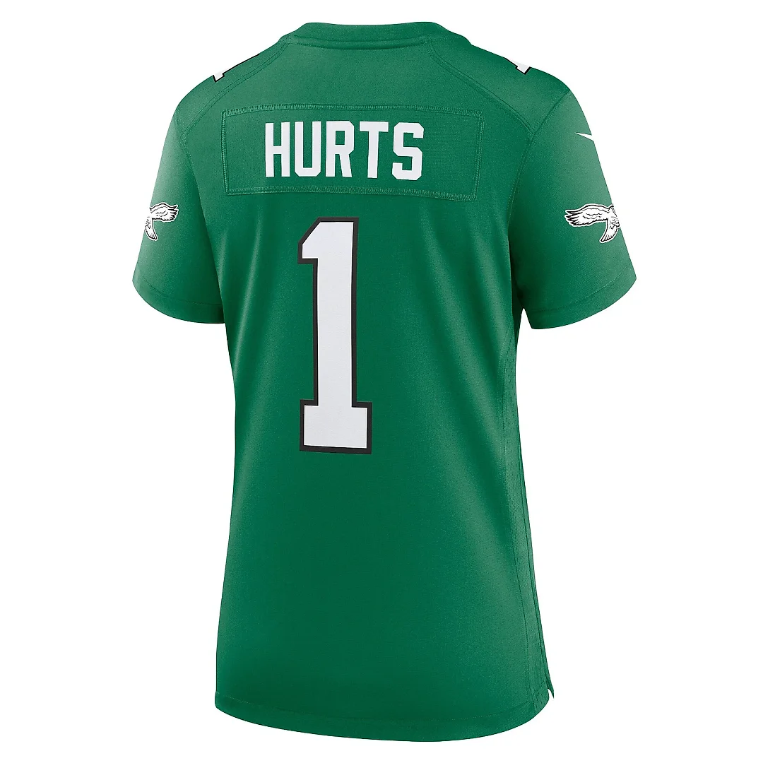 Zennovawear Women's Philadelphia Eagles Jalen Hurts Kelly Green Game Player Jersey
