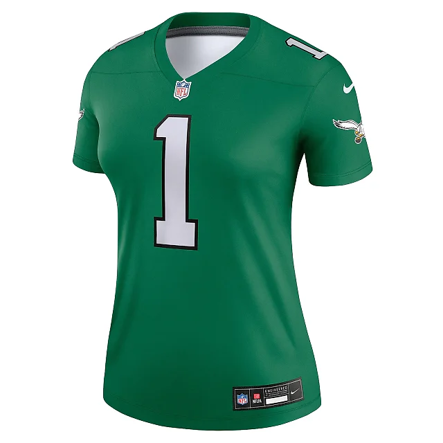 Zennovawear Women's Philadelphia Eagles Jalen Hurts Kelly Green Alternate Legend Player Performance Top