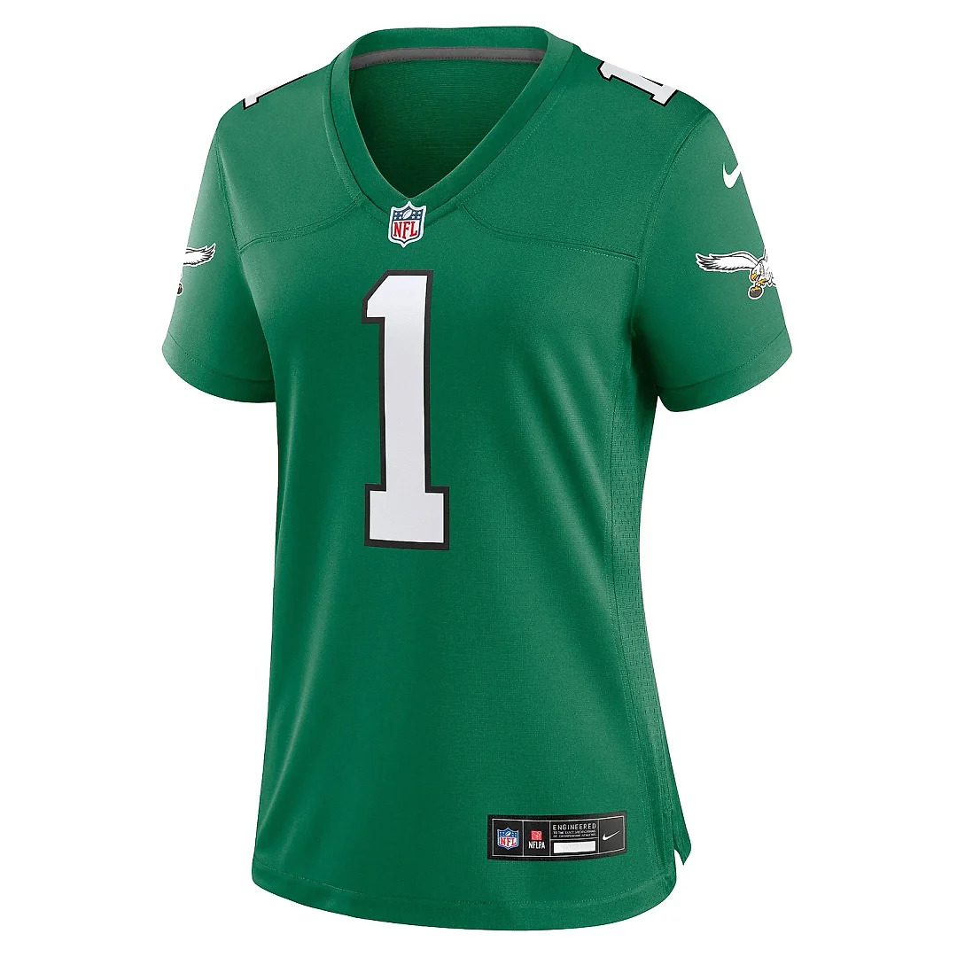 Zennovawear Women's Philadelphia Eagles Jalen Hurts Kelly Green Game Player Jersey