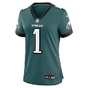 Zennovawear Women's Philadelphia Eagles Jalen Hurts Midnight Green Team Game Jersey