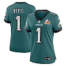 Zennovawear Women's Philadelphia Eagles Jalen Hurts Midnight Green Super Bowl LIX Game Player Jersey