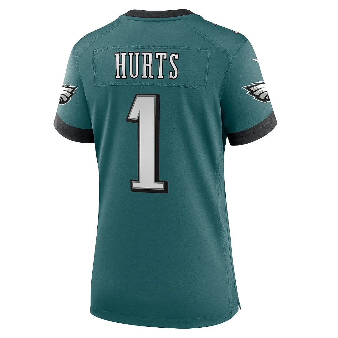 Zennovawear Women's Philadelphia Eagles Jalen Hurts Midnight Green Super Bowl LIX Game Player Jersey