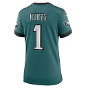 Zennovawear Women's Philadelphia Eagles Jalen Hurts Midnight Green Super Bowl LIX Game Player Jersey