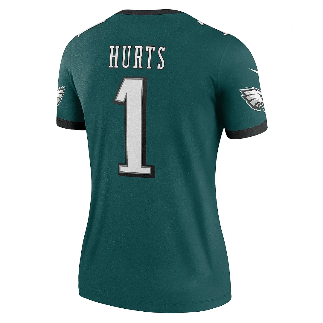Zennovawear Women's Philadelphia Eagles Jalen Hurts Midnight Green Legend Player Performance Top