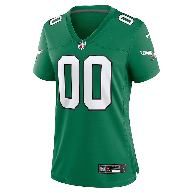 Zennovawear Women's Philadelphia Eagles Kelly Green Alternate Custom Game Jersey