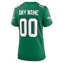 Zennovawear Women's Philadelphia Eagles Kelly Green Alternate Custom Game Jersey