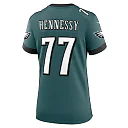Zennovawear Women's Philadelphia Eagles Matt Hennessy Midnight Green Game Jersey