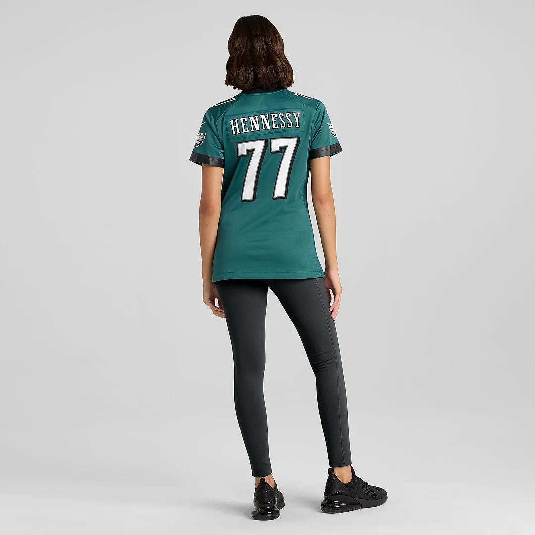 Zennovawear Women's Philadelphia Eagles Matt Hennessy Midnight Green Game Jersey