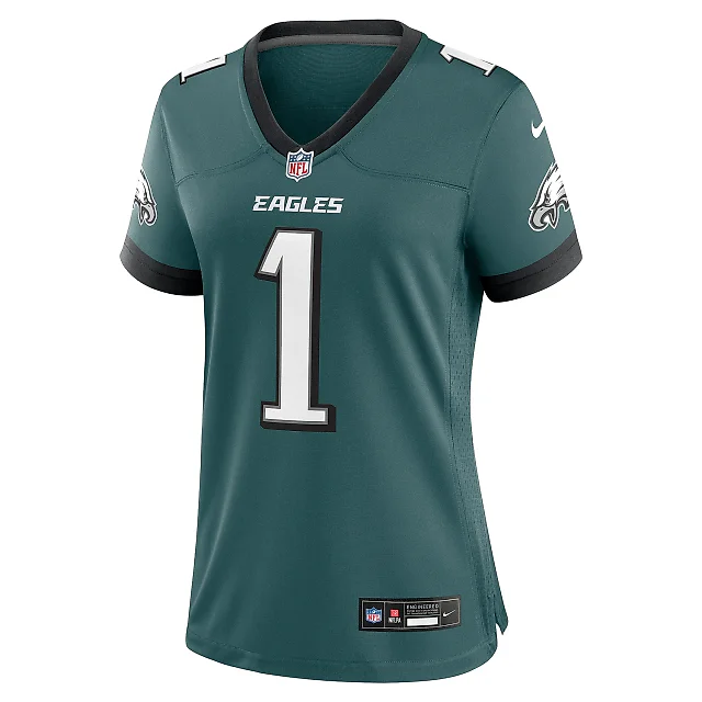 Zennovawear Women's Philadelphia Eagles Midnight Green 1 Mom Game Jersey