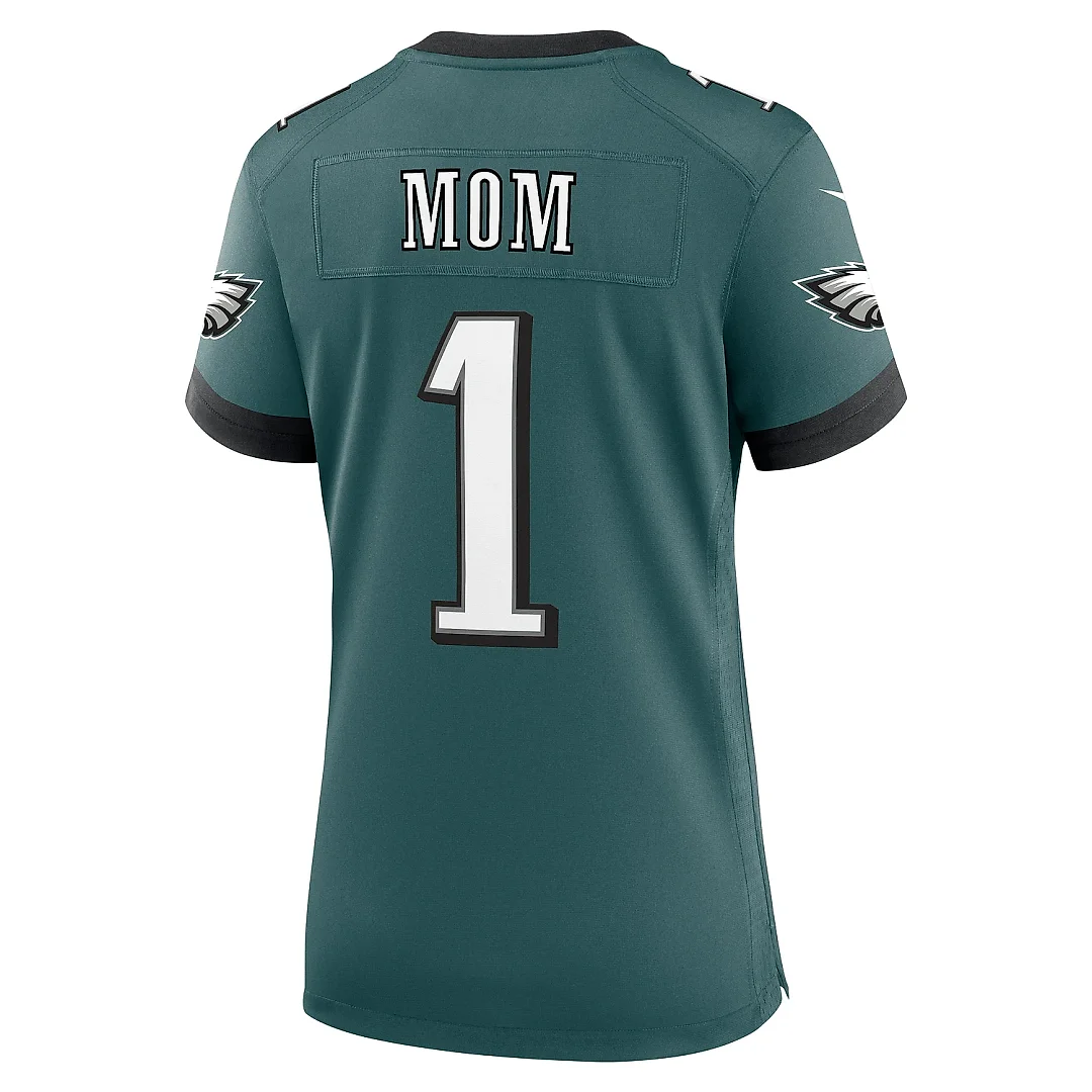 Zennovawear Women's Philadelphia Eagles Midnight Green 1 Mom Game Jersey
