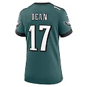 Zennovawear Women's Philadelphia Eagles Nakobe Dean Midnight Green Team Game Jersey