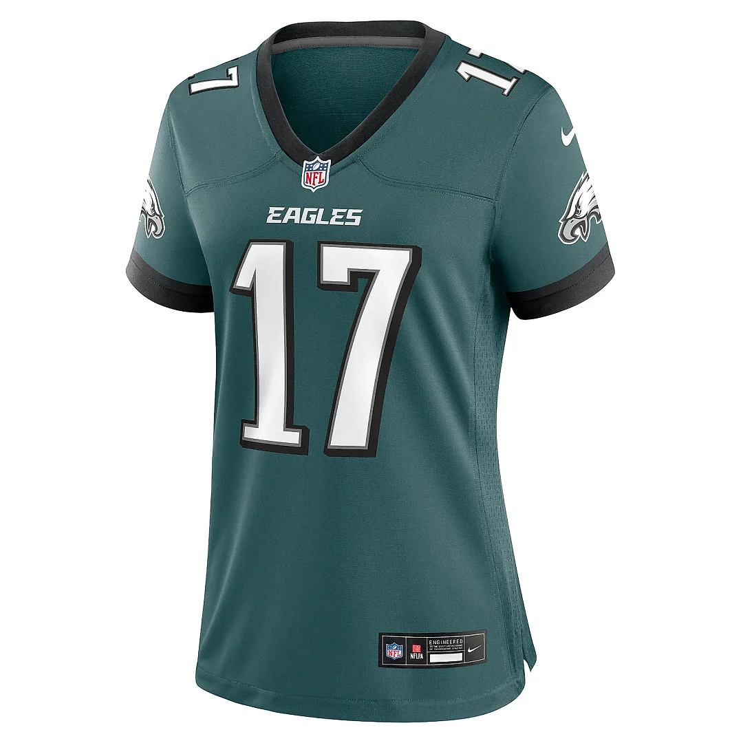 Zennovawear Women's Philadelphia Eagles Nakobe Dean Midnight Green Team Game Jersey