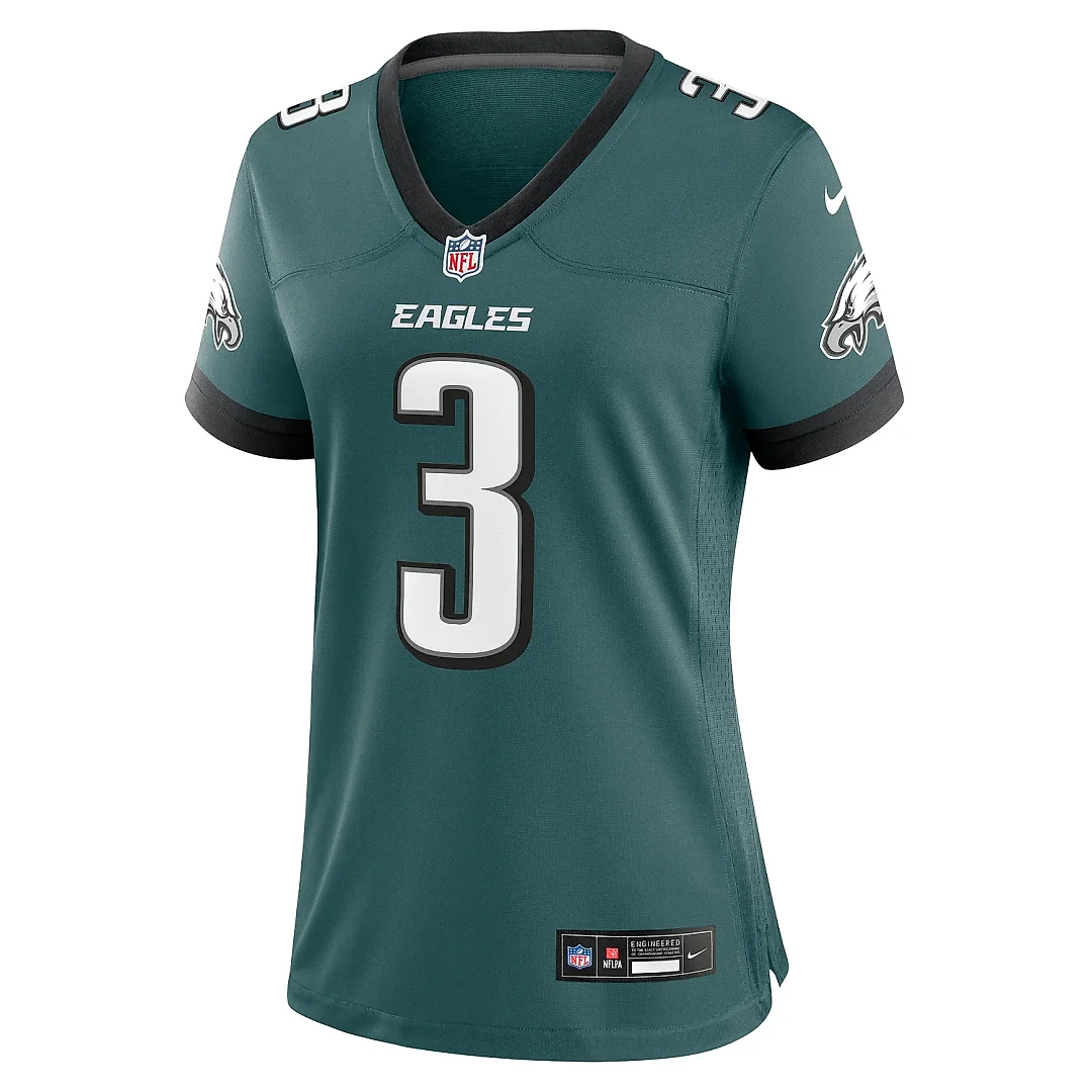 Zennovawear Women's Philadelphia Eagles Nolan Smith Midnight Green Team Game Jersey