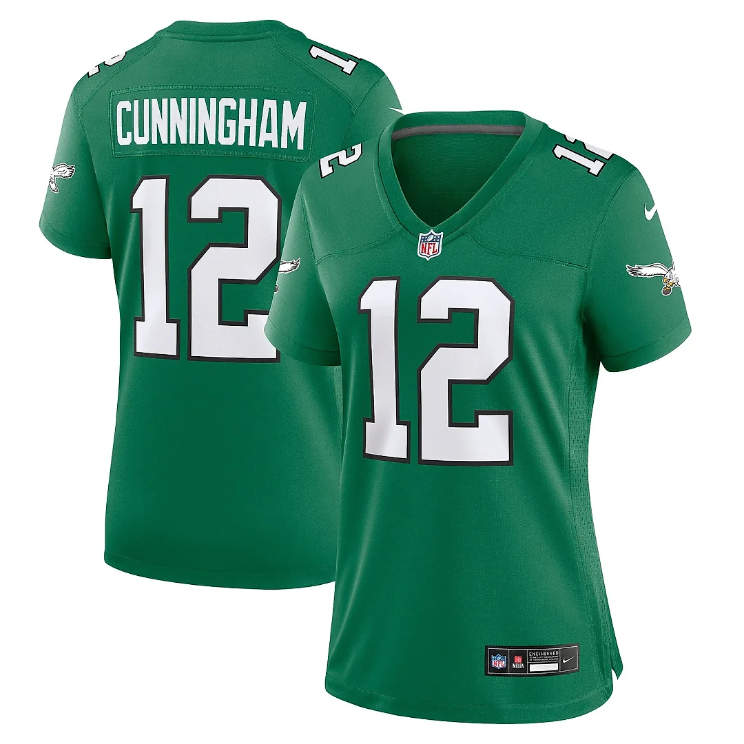 Zennovawear Women's Philadelphia Eagles Randall Cunningham Kelly Green Alternate Game Jersey