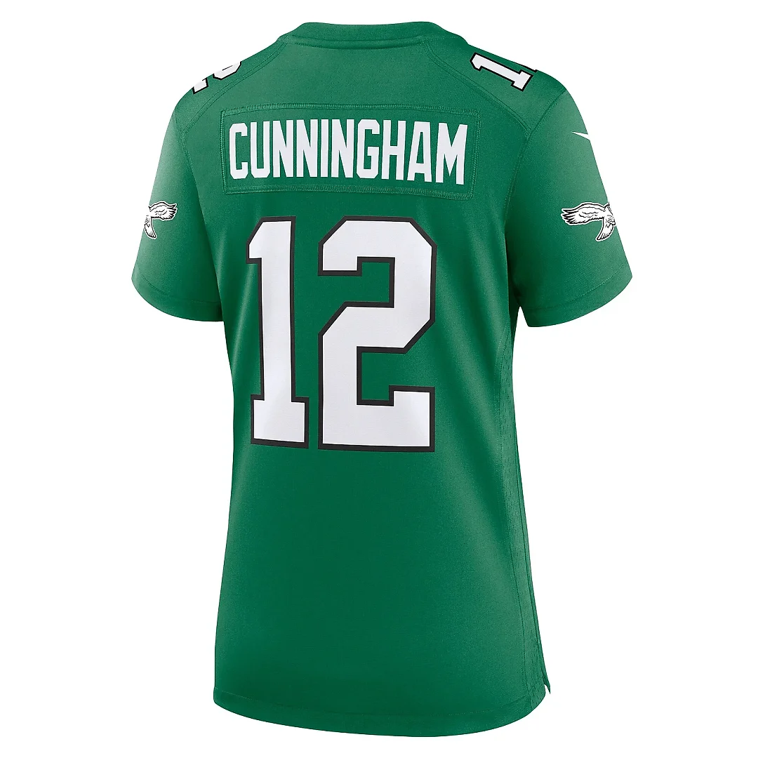 Zennovawear Women's Philadelphia Eagles Randall Cunningham Kelly Green Alternate Game Jersey