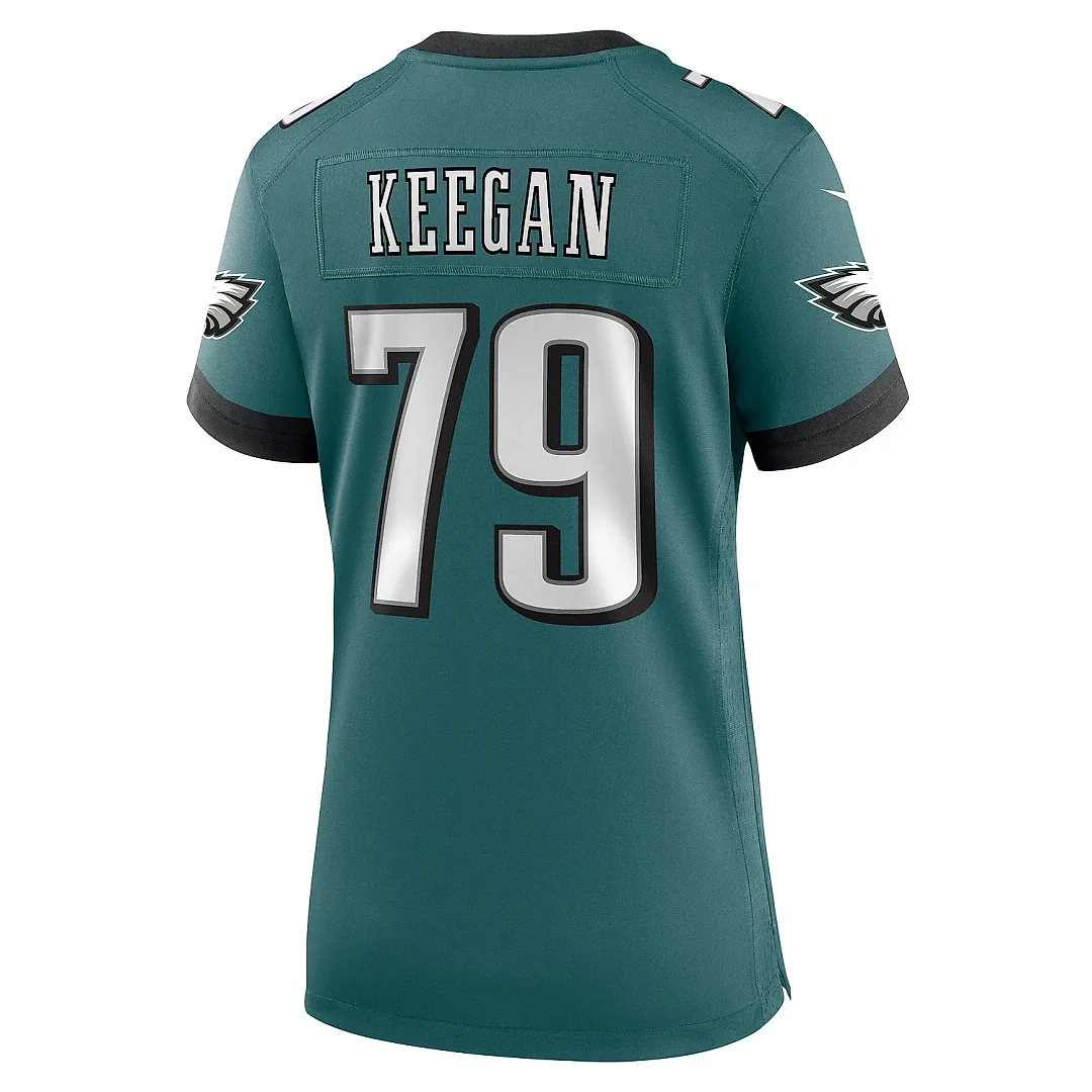 Zennovawear Women's Philadelphia Eagles Trevor Keegan Midnight Green Team Game Jersey