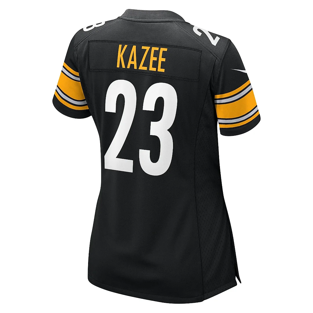 Zennovawear Women's Pittsburgh Steelers Damontae Kazee Black Game Jersey