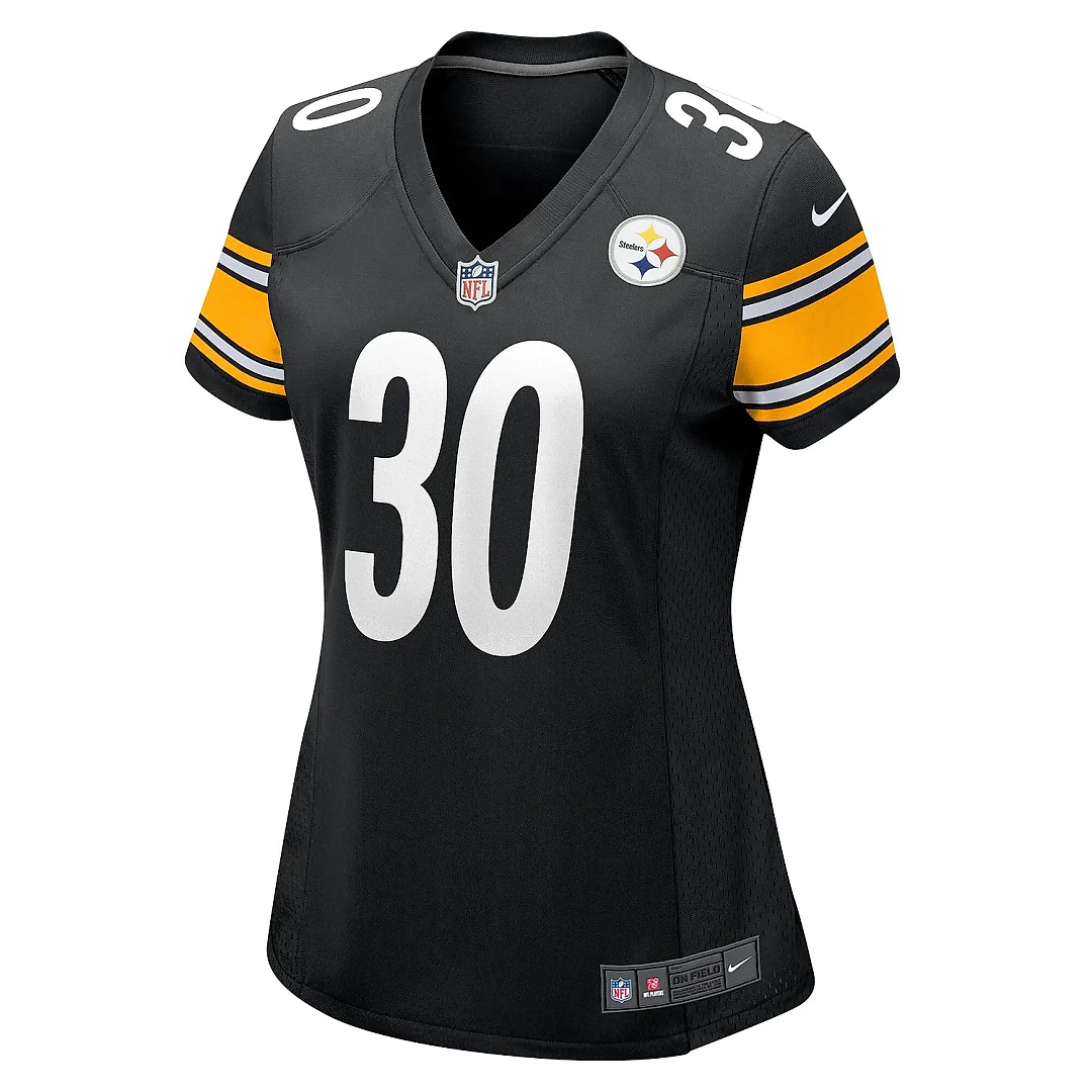 Zennovawear Women's Pittsburgh Steelers Jaylen Warren Black Game Player Jersey