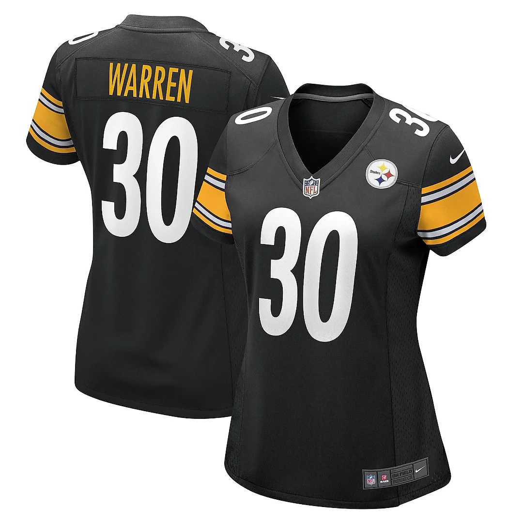 Zennovawear Women's Pittsburgh Steelers Jaylen Warren Black Game Player Jersey