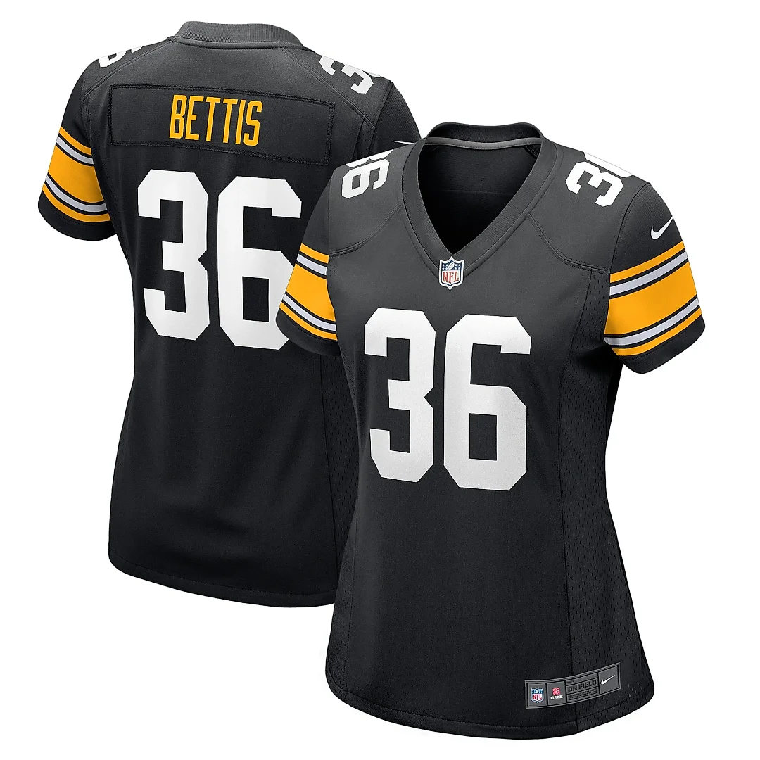 Zennovawear Women's Pittsburgh Steelers Jerome Bettis Black Retired Player Jersey