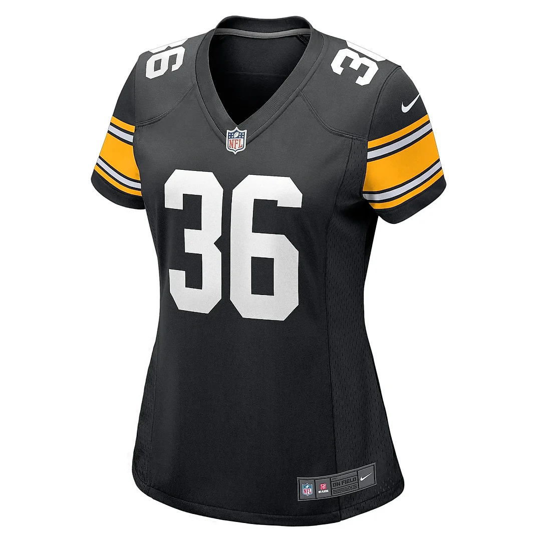 Zennovawear Women's Pittsburgh Steelers Jerome Bettis Black Retired Player Jersey