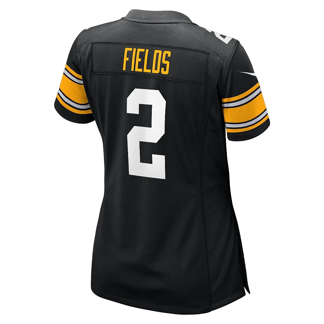 Zennovawear Women's Pittsburgh Steelers Justin Fields Black Alternate Game Jersey